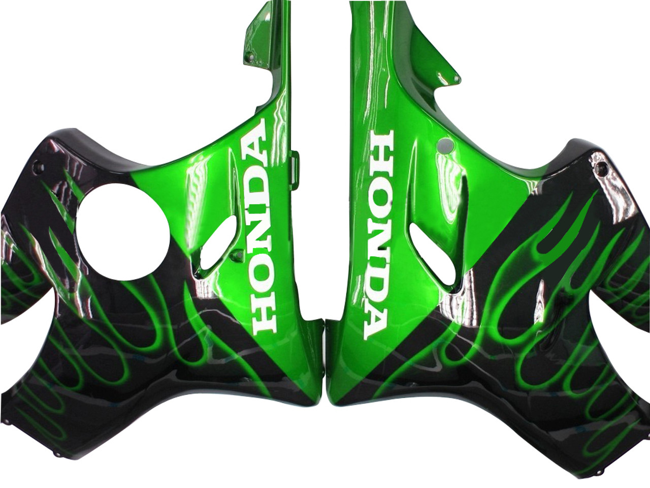 Fairings Honda CBR 600 F4i Black & Green Flame Racing (2001-2003)