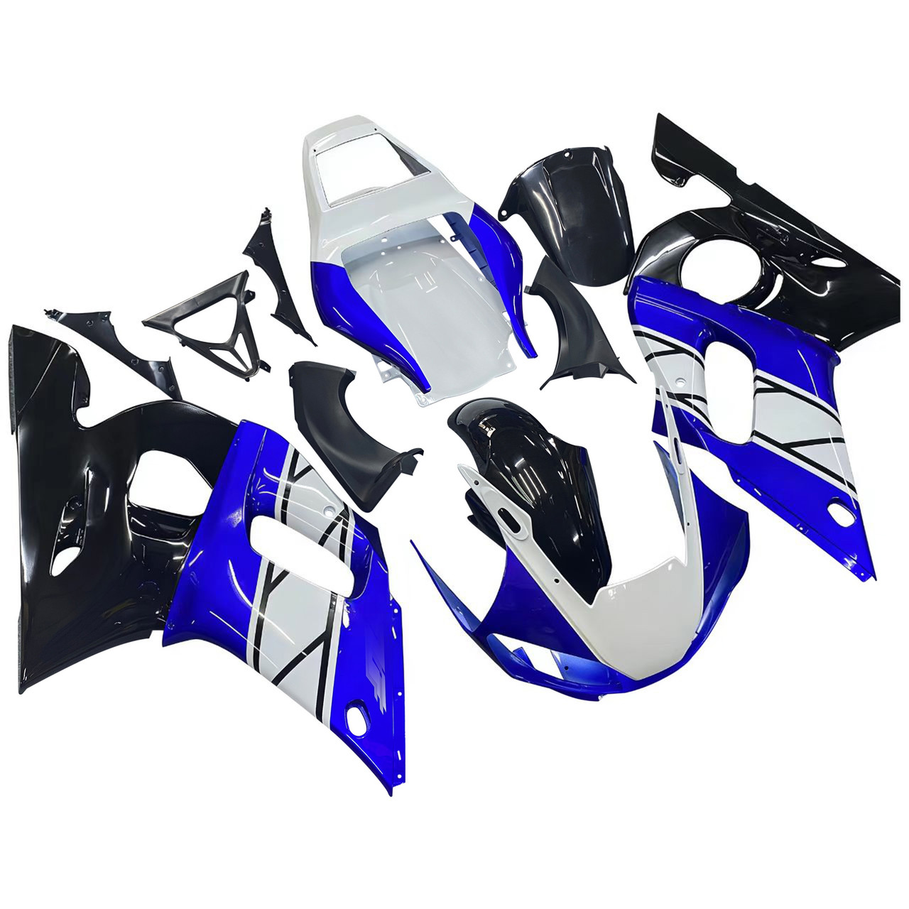 Amotopart Fairings Yamaha YZF-R6 Blue Black Champions R6 Racing (1998-2002)
