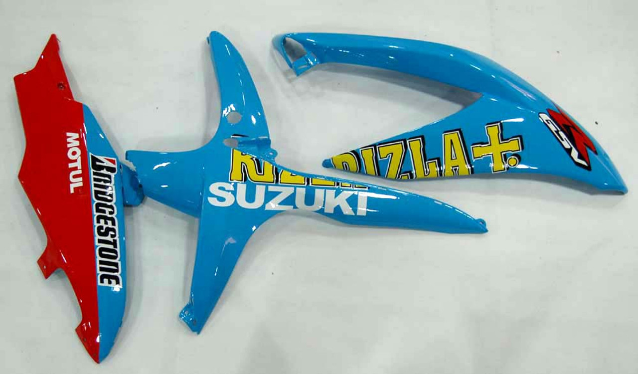 Fairings Suzuki GSXR 600 750 Blue Yellow Rizla Racing  (2008-2010)