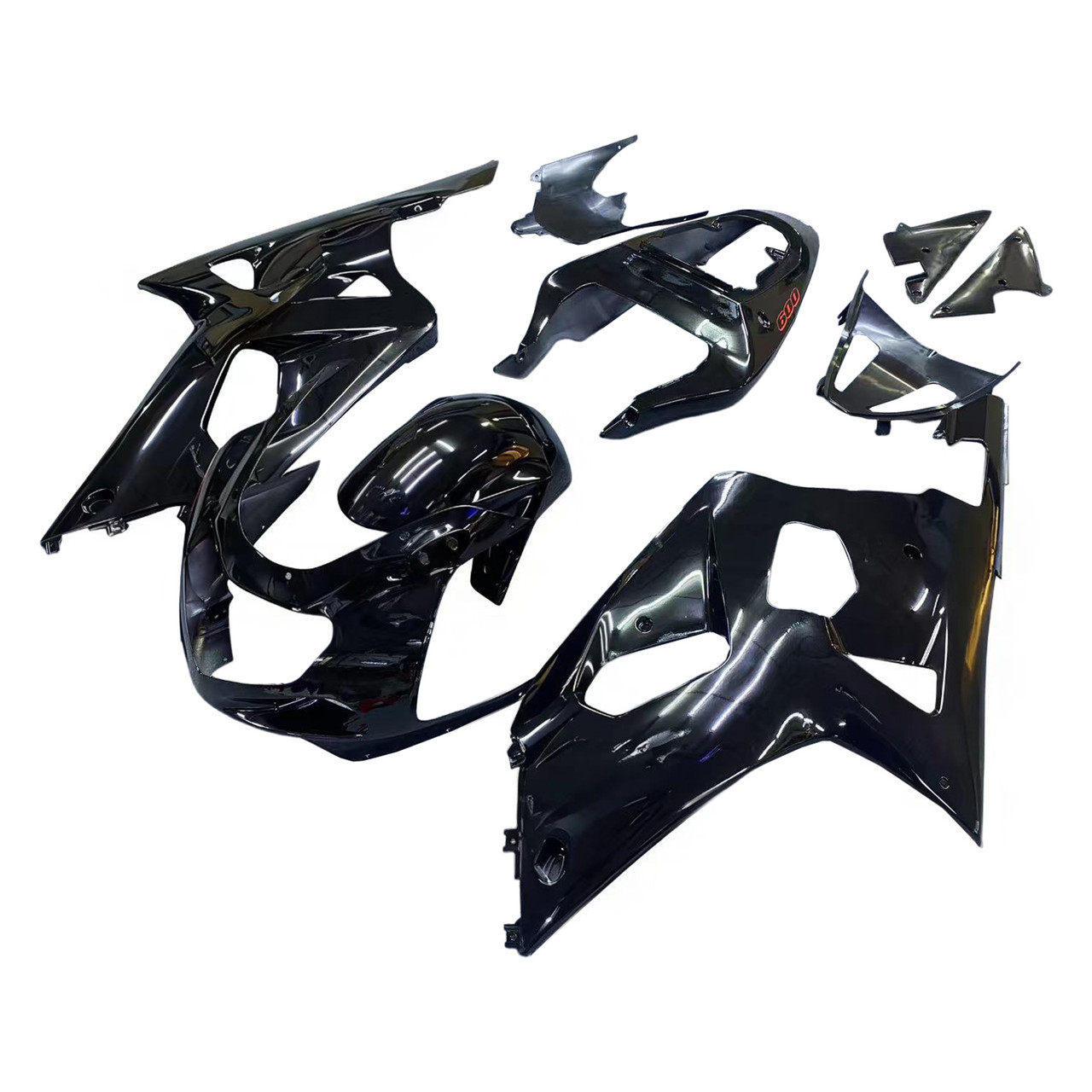 Amotopart Fairings Suzuki GSXR 750 Black GSXR Racing (2001-2003)