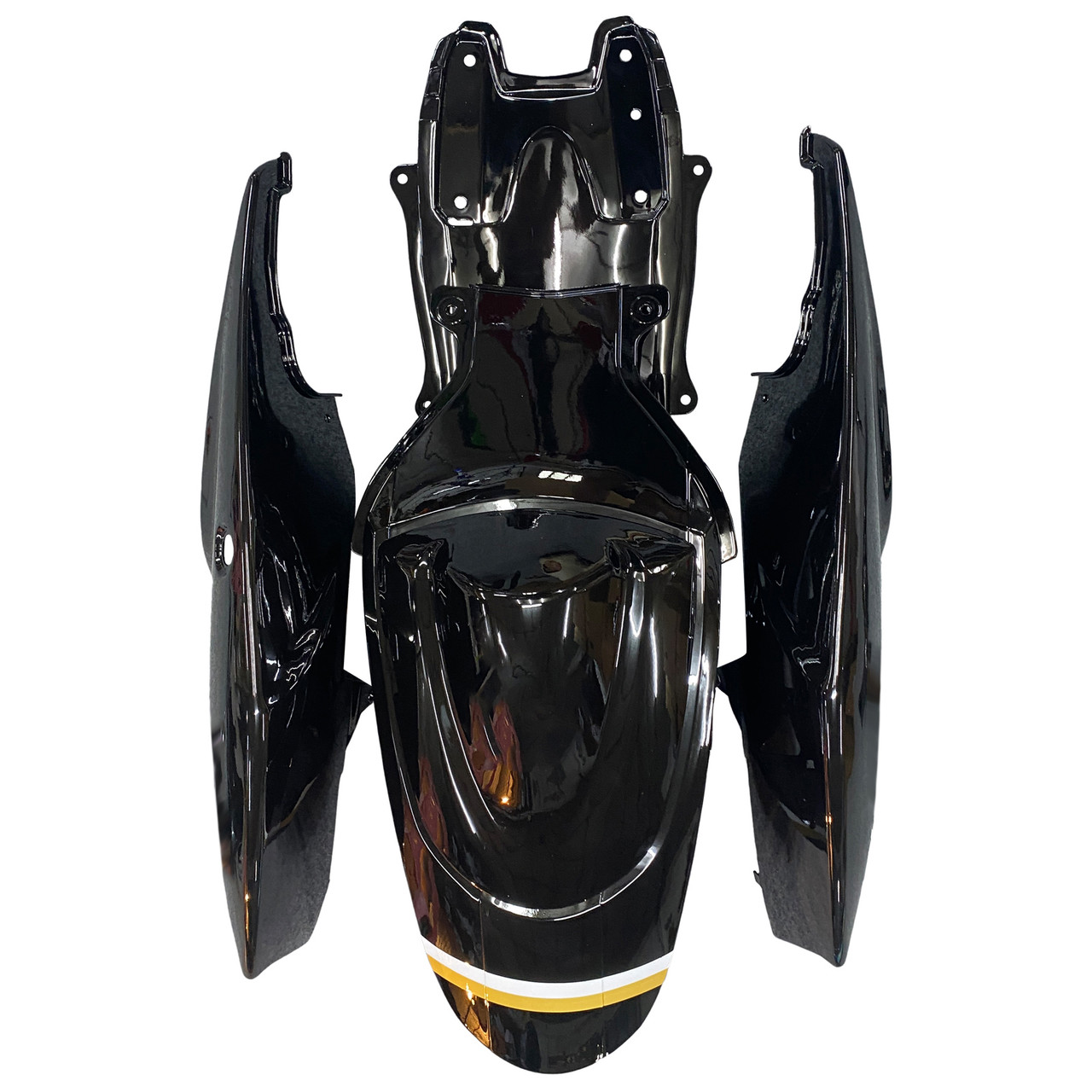 Amotopart Fairings Suzuki GSXR 600 750 Black Gold Lucky Strike Racing  (2006-2007)