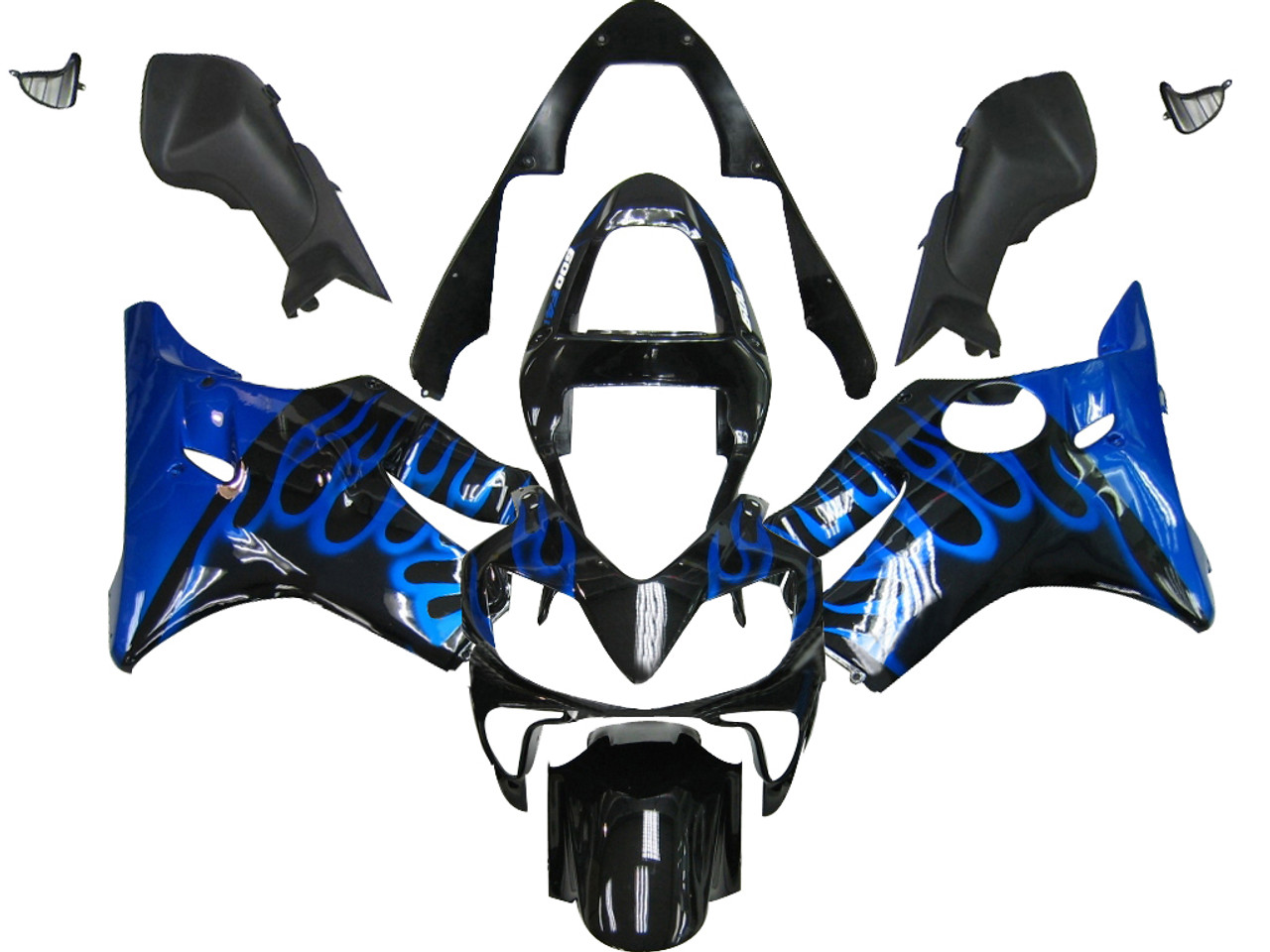 Fairings Honda CBR 600 F4i Black & Blue Flame Racing (2001-2003)