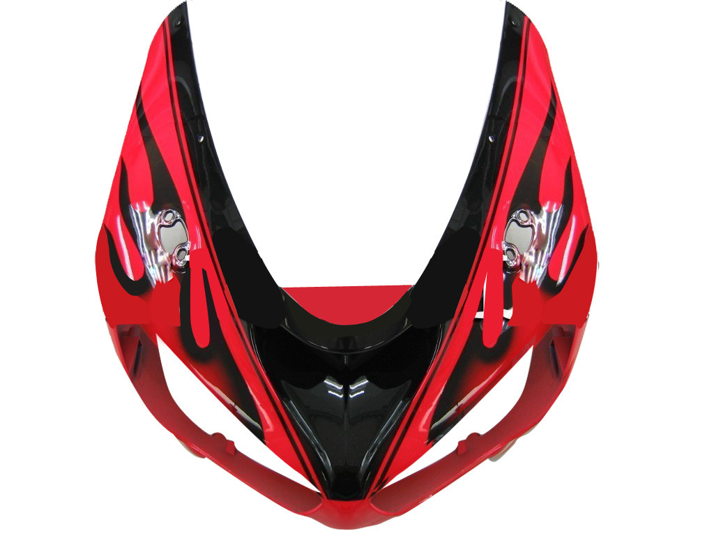 Fairings Kawasaki ZX6R 636 Red & Black Flame Ninja Racing  (2005-2006)