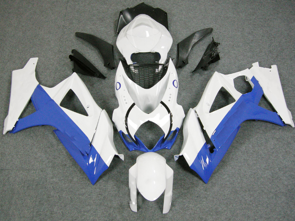 Amotopart Fairings Suzuki GSXR 1000 White & Blue Jordan Racing  (2007-2008)
