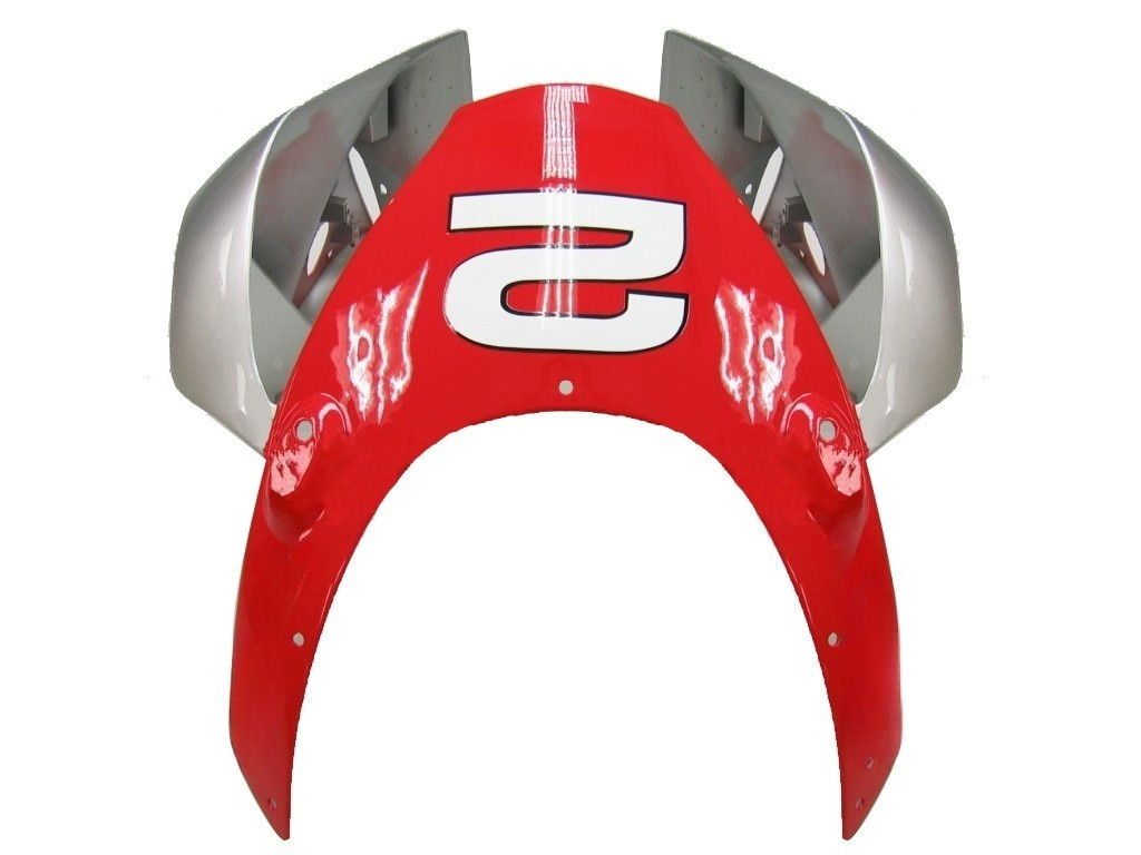 Amotopart Fairings Honda CBR 954 RR Red & Silver No.2 Spin's Racing (2002-2003)