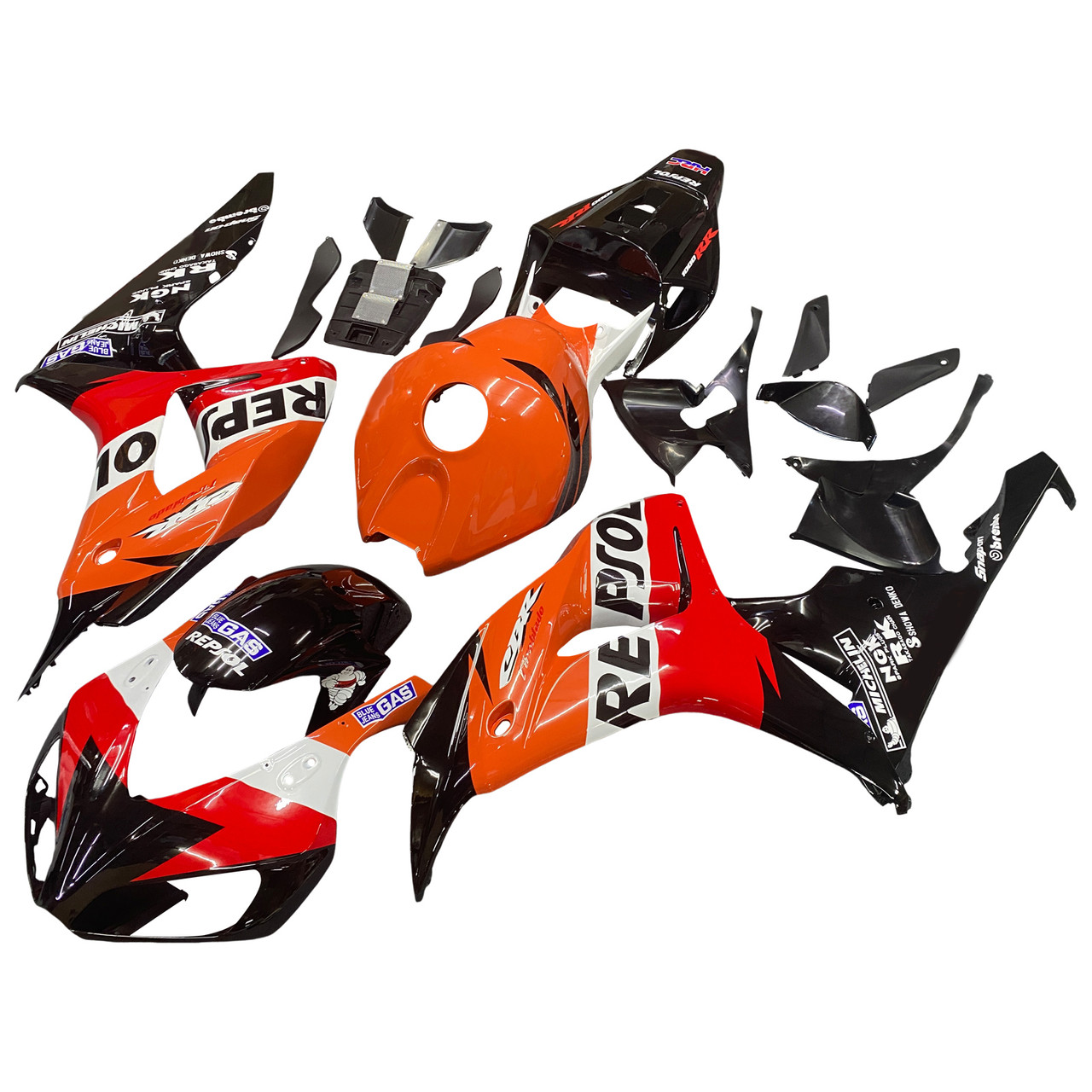 Amotopart Fairings Honda CBR 1000 RR Black Orange Repsol Racing (2006-2007) 