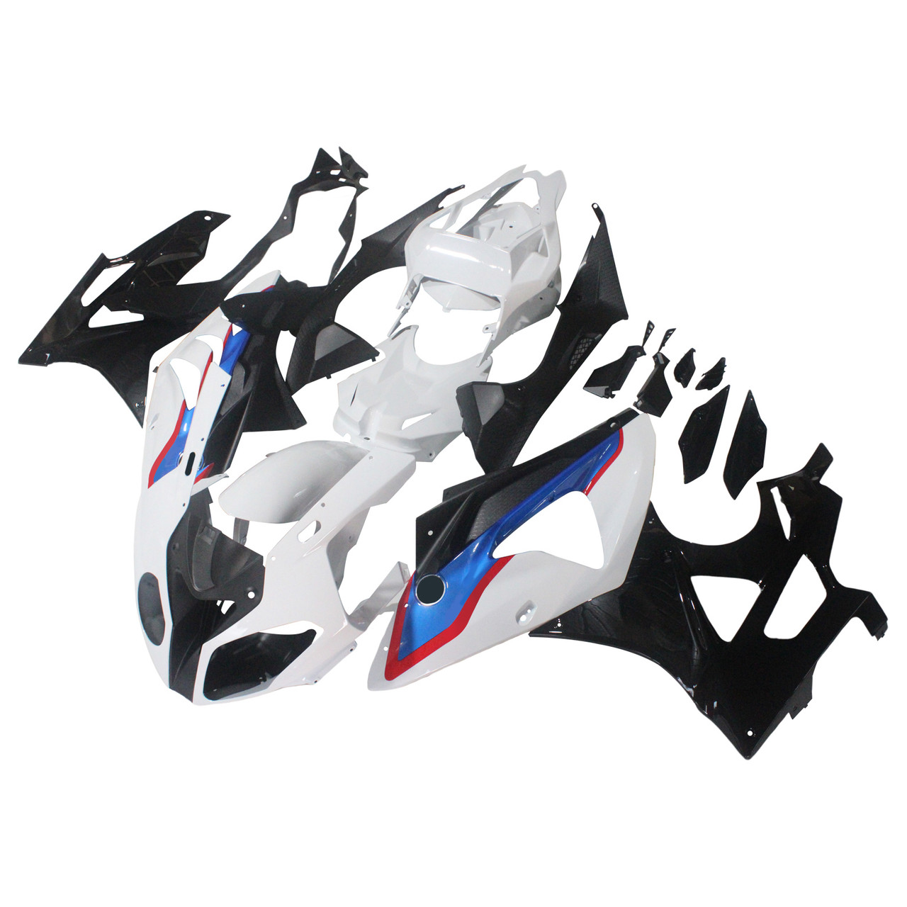Amotopart Fairings BMW S1000RR White Black SRR Racing (2009-2014)