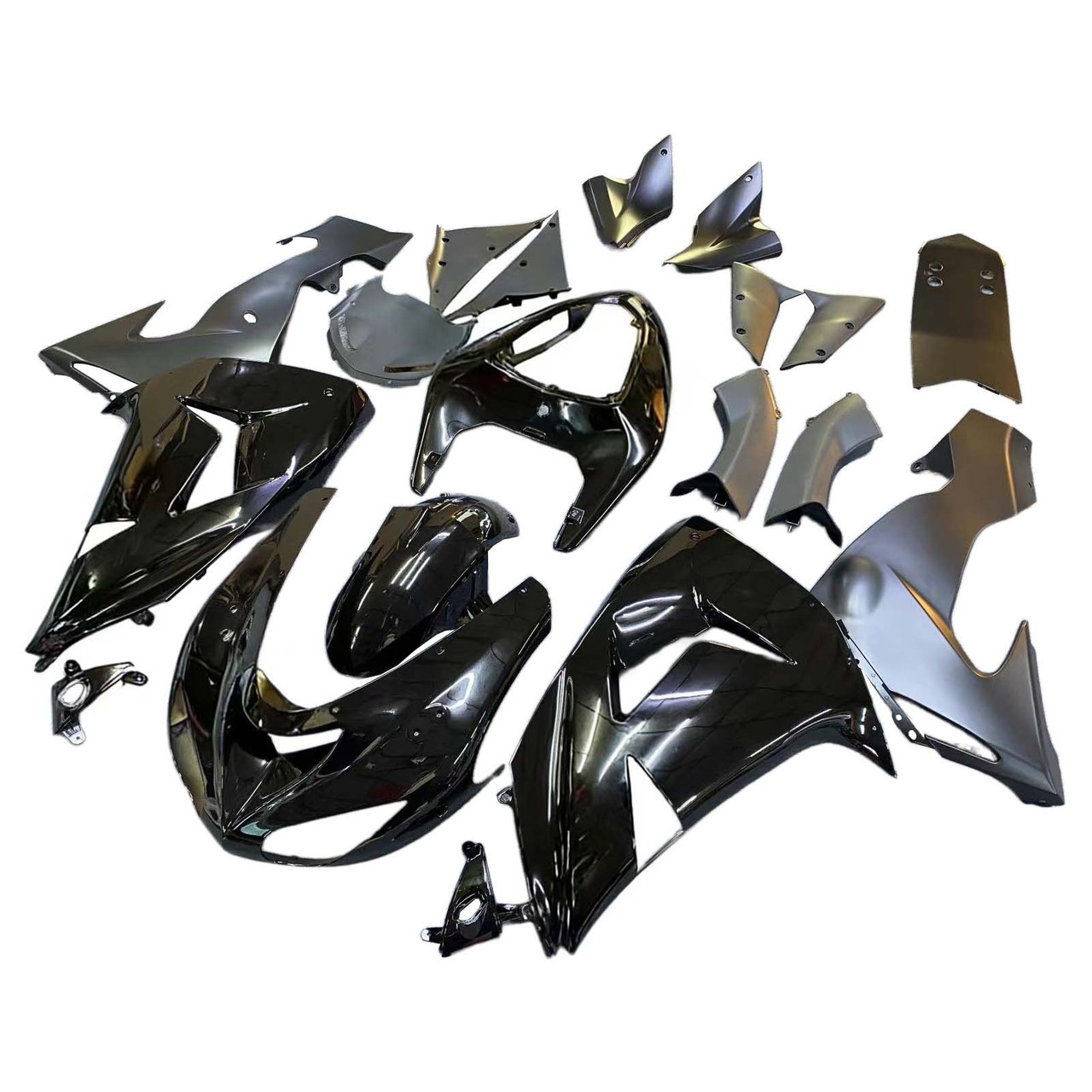 Amotopart Fairings Kawasaki ZX 10R Black Ninja Racing (2006-2007)