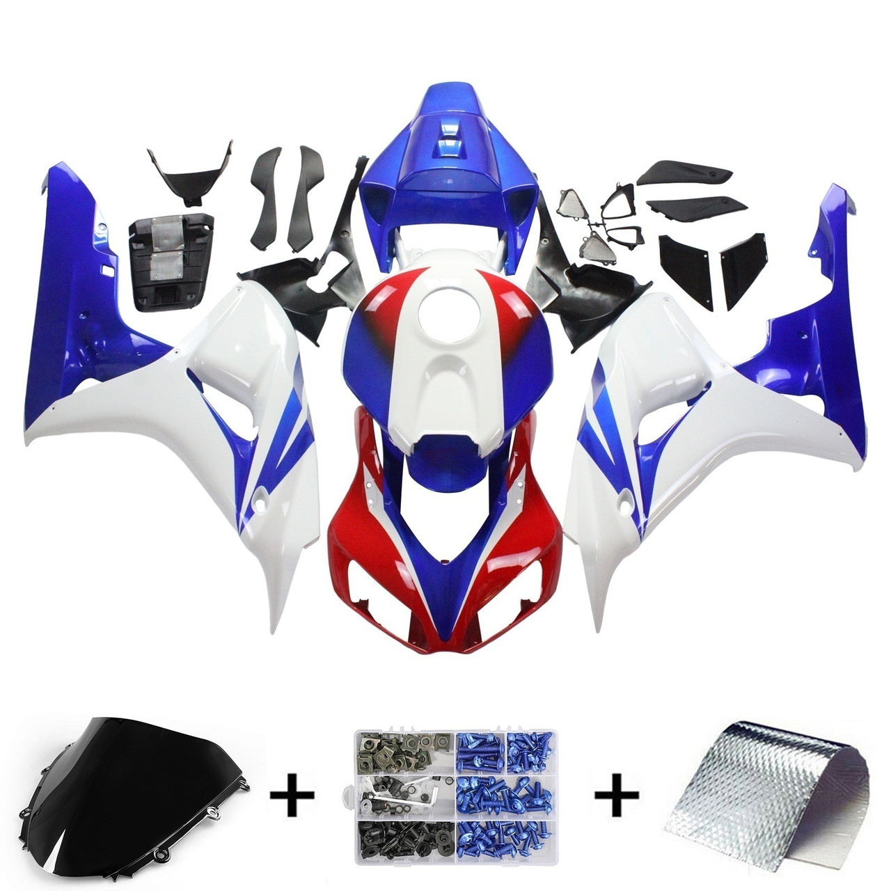 Amotopart Fairings Honda CBR 1000 RR Red White Blue HRC Racing (2006-2007)