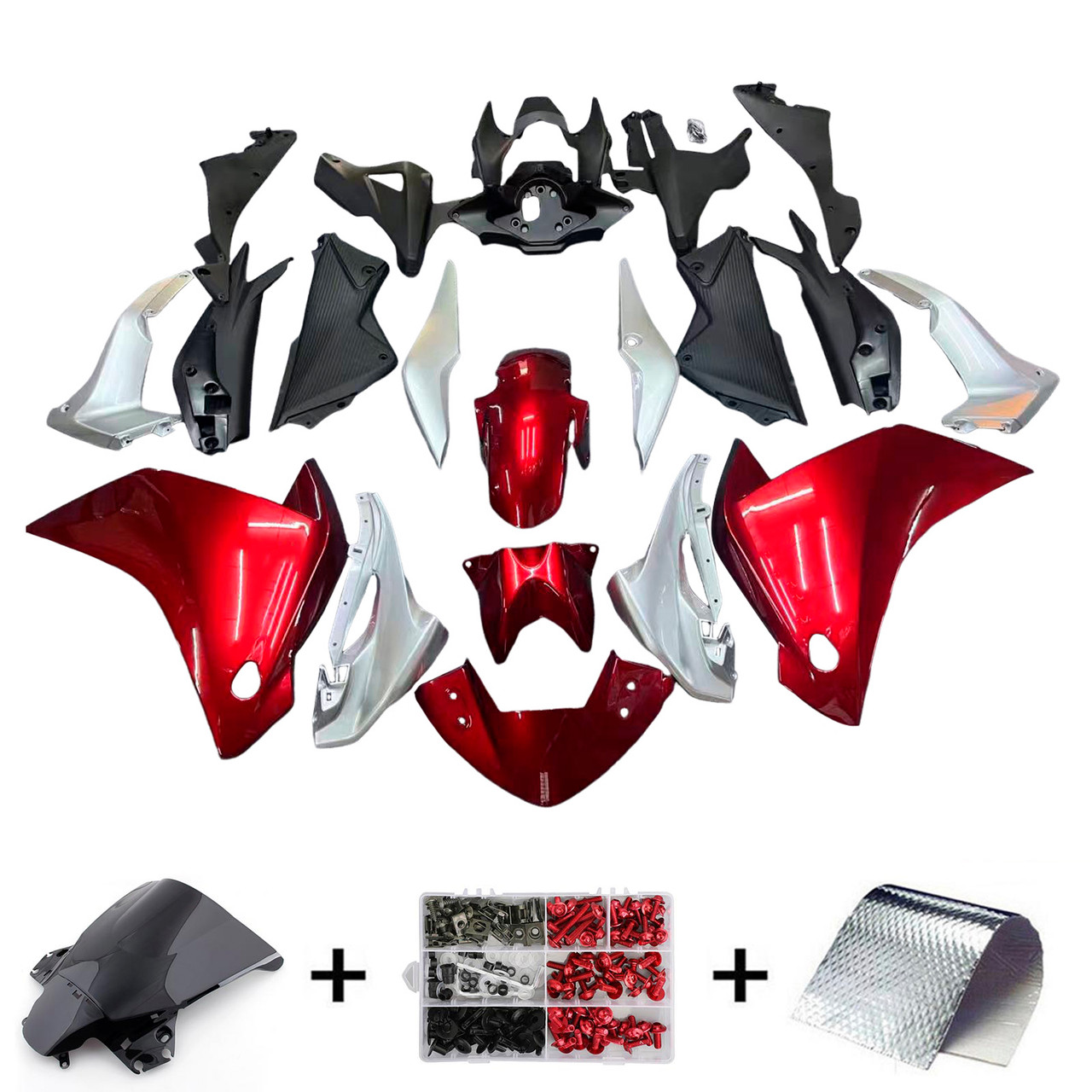 Amotopart Fairings Honda CBR250R Red Silver CBR Racing (2011-2015)