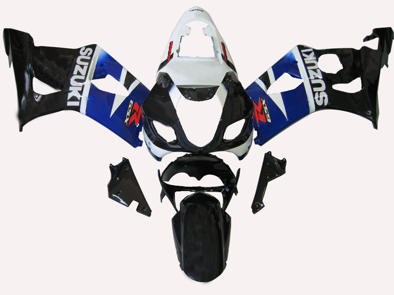 Fairings Suzuki GSXR 1000 Black Blue White GSXR Racing  (2003-2004)