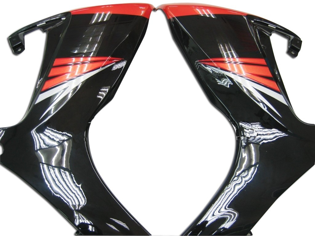 Amotopart Fairings Suzuki GSXR 600 750 Black & Red GSXR Racing  (2006-2007)