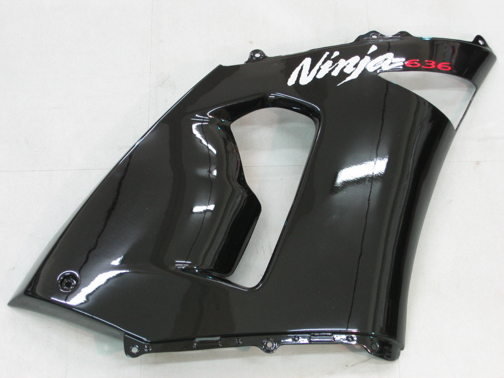 Fairings Kawasaki ZX6R 636 Black ZX6R  Racing  (2005-2006)