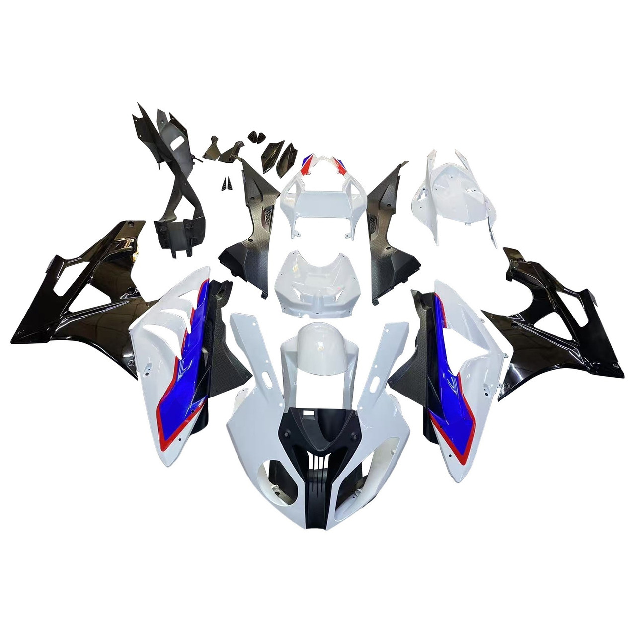 Amotopart Fairings BMW S1000RR White Blue SRR Racing (2009-2014)