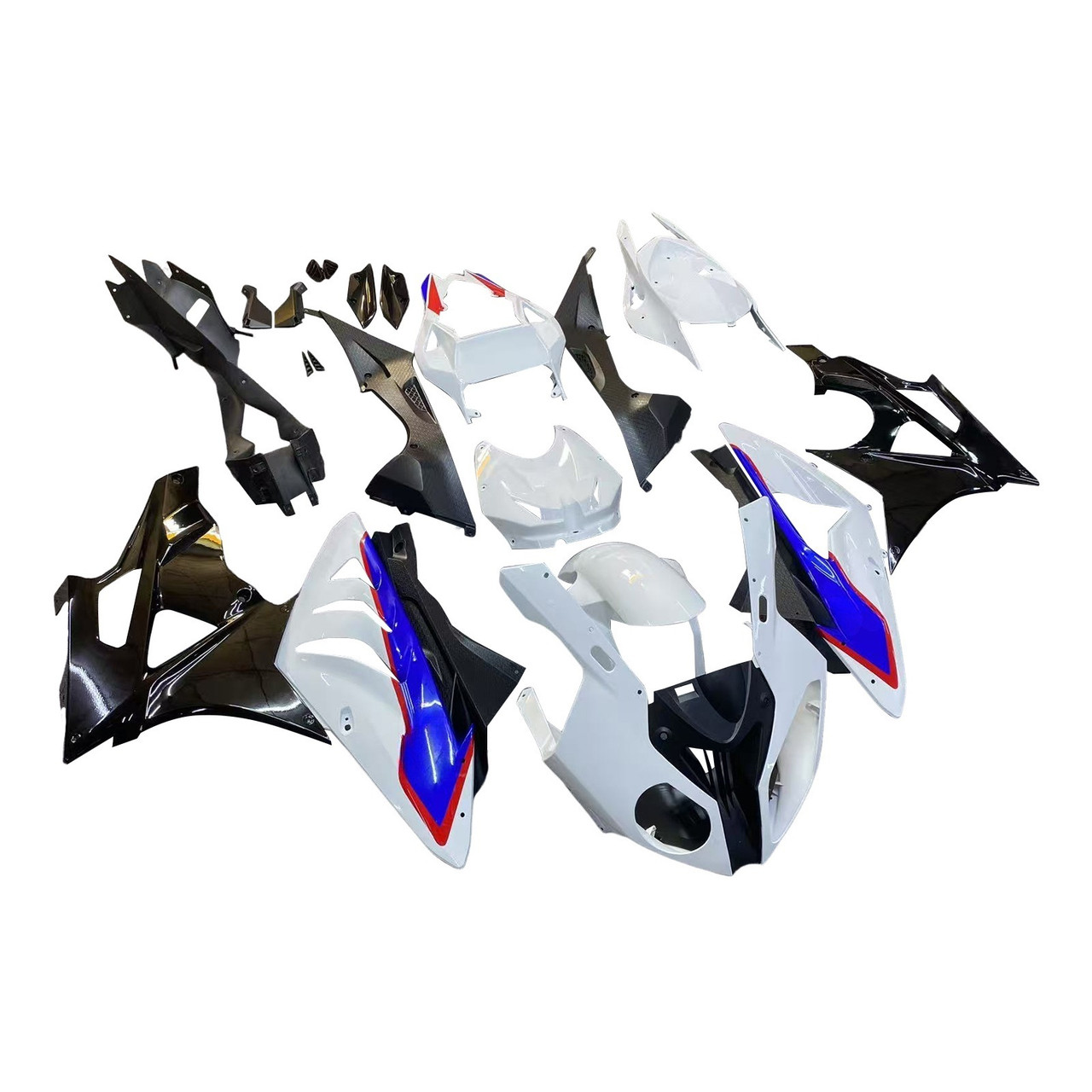 Amotopart Fairings BMW S1000RR White Blue SRR Racing (2009-2014)