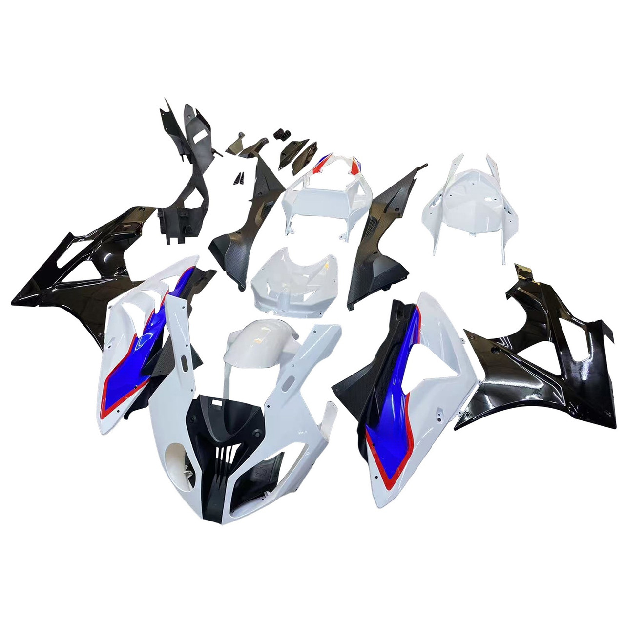 Amotopart Fairings BMW S1000RR White Blue SRR Racing (2009-2014)