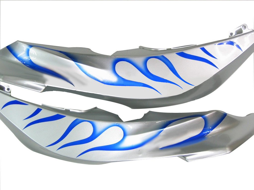 Amotopart Fairings Honda CBR 600 RR Silver & Blue Flame Racing (2007-2008)