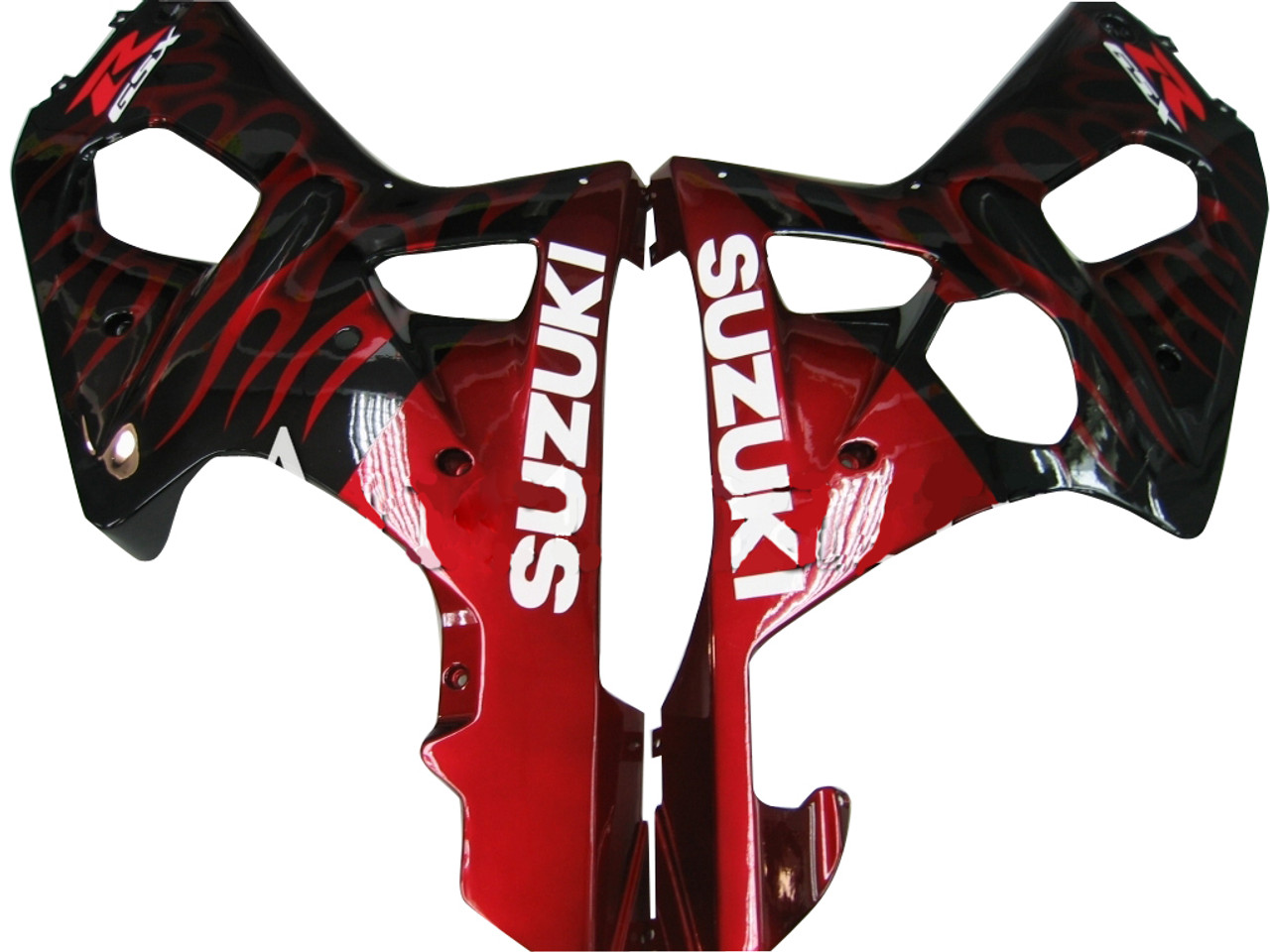 Fairings Suzuki GSXR 1000 Black & Red Flame Racing  (2000-2002)