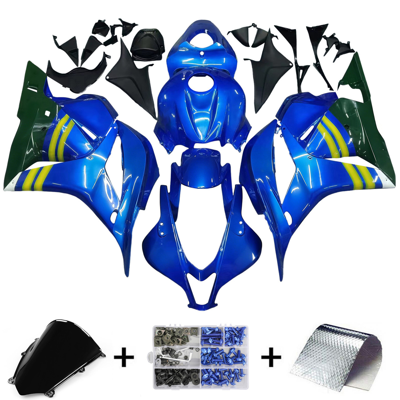 Amotopart Fairings Honda CBR 600 RR Blue & Green Movistar Racing (2009-2012)