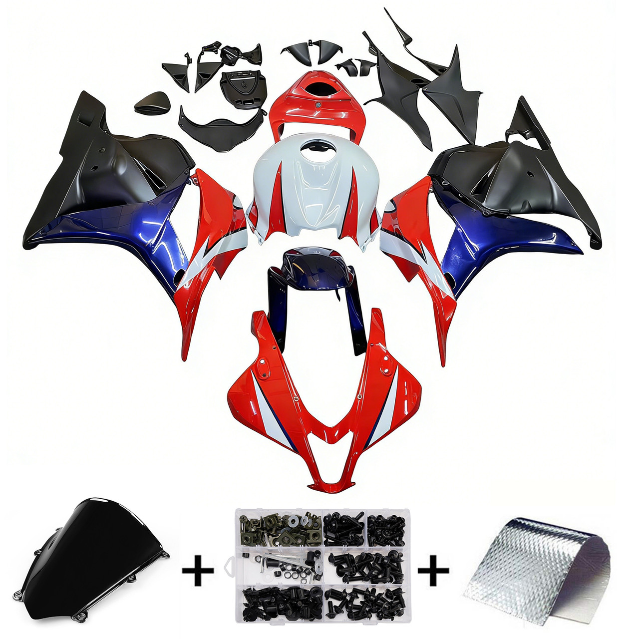Amotopart Fairings Honda CBR 600 RR Red White Blue CBR Racing (2009-2012)