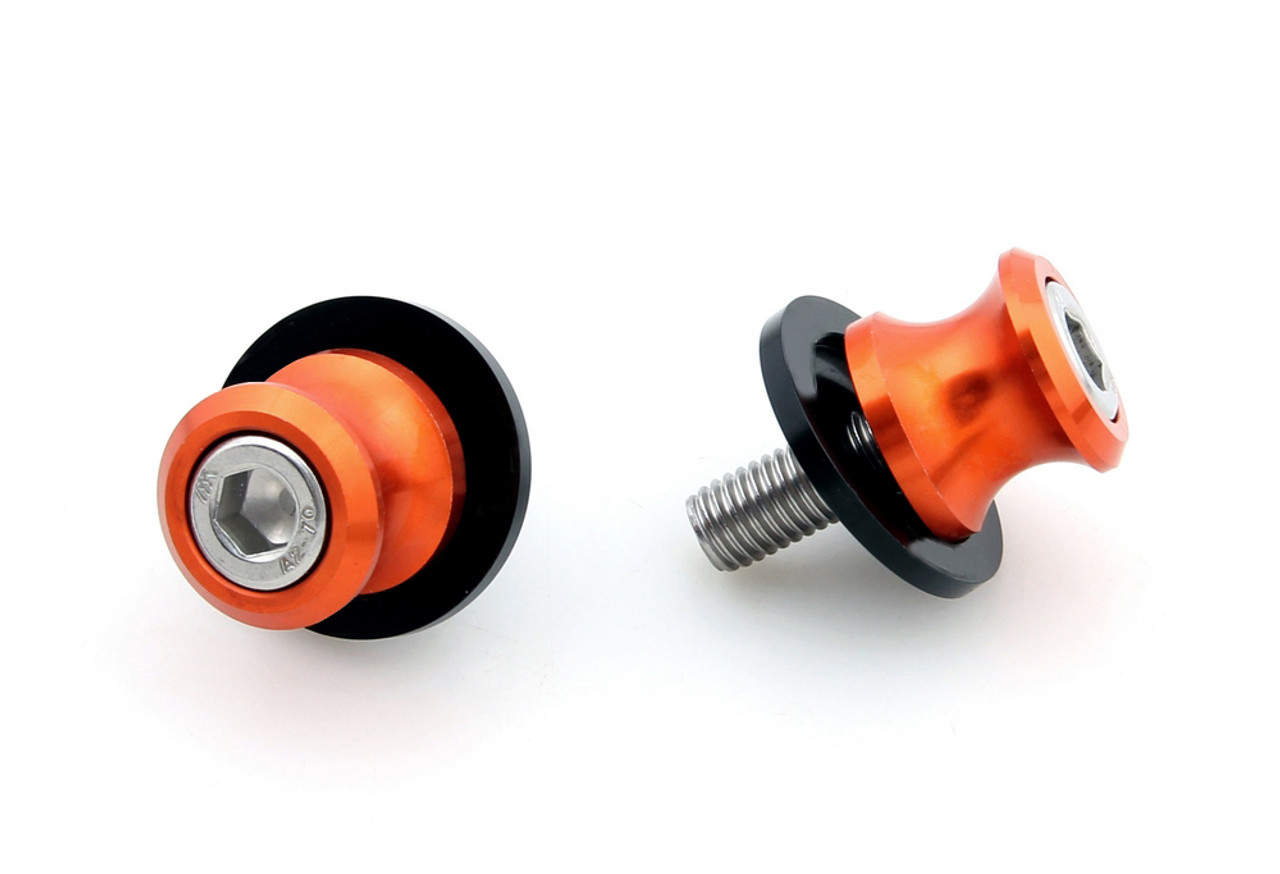 10mm Swingarm Sliders Spools Orange