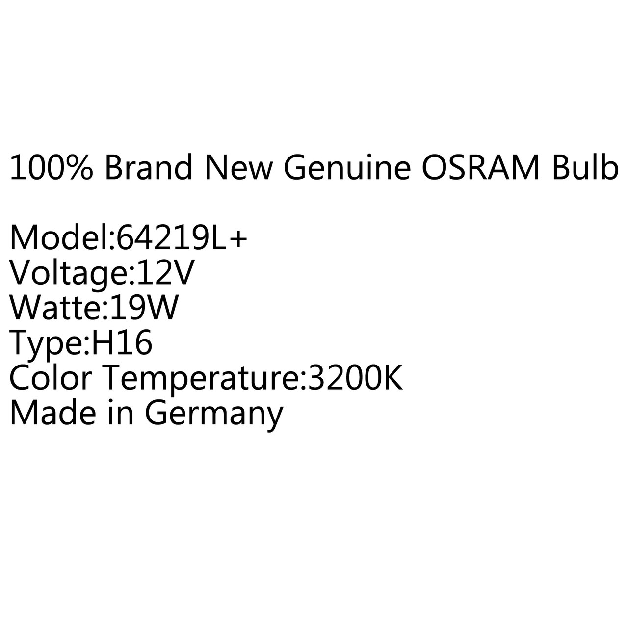 H16 12V OSRAM 19W 3200K Halogen Original Fog Lamp Bulb RAV4 Lexus 64219L+