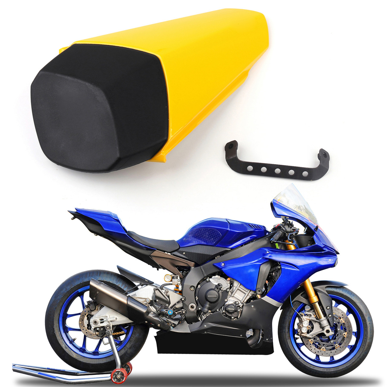 Seat Cowl Rear Pillion Seat Cover Fit For Yamaha YZF-R1 2015-2024  Yellow