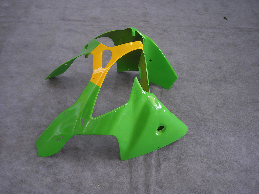Amotopart Fairings Plastics Kawasaki ZX6R 636 00-02 ZZR600 05-08 Green Racing