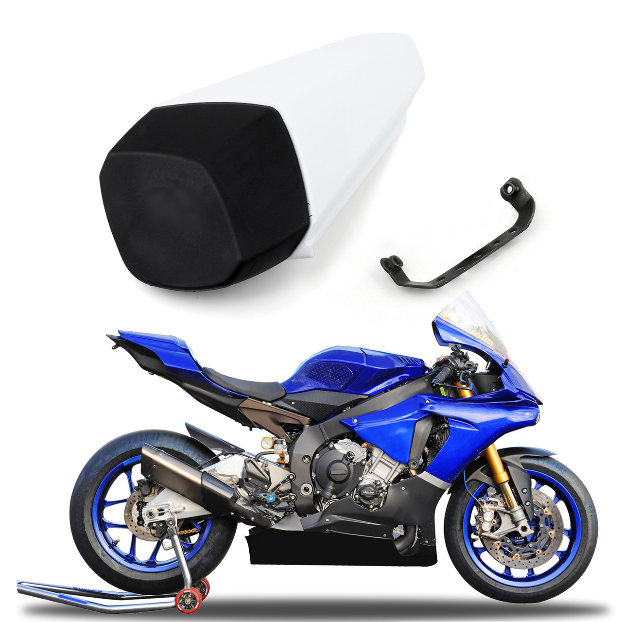 Seat Cowl Rear Pillion Seat Cover Fit For Yamaha YZF-R1 2015-2024 White
