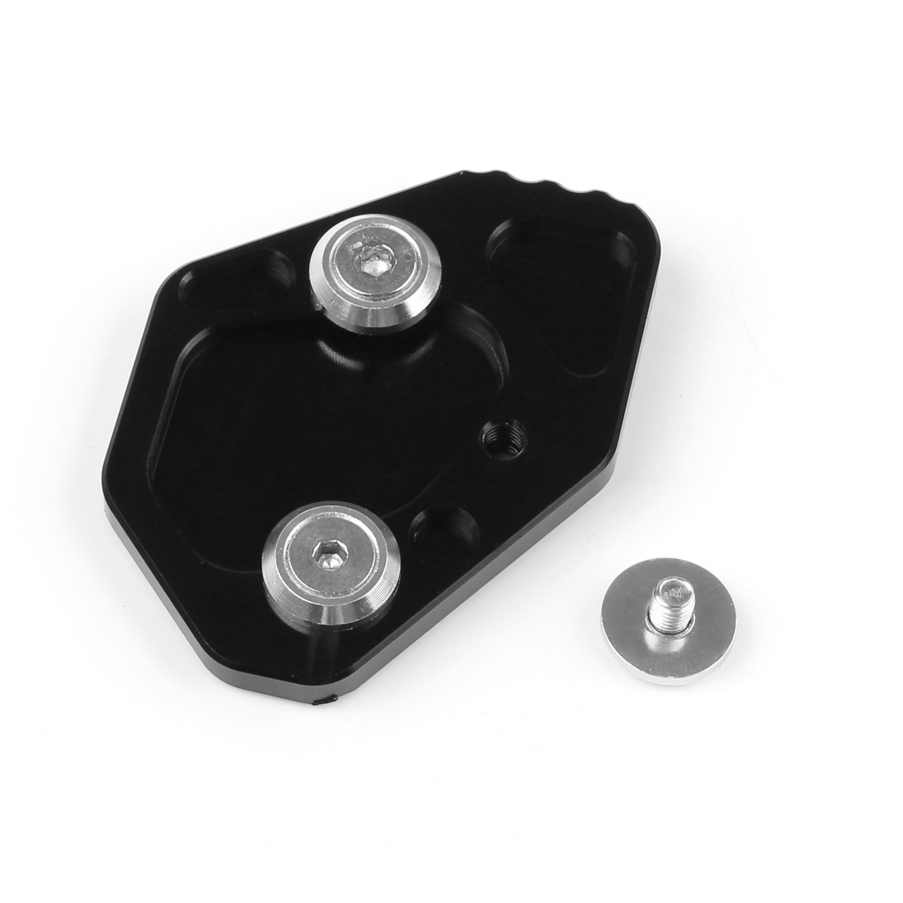 Kickstand Shoe Extension Plate Pad Side Stand BMW K1200S (05-08) K1200R (05-08) K1300S (09-14) K1300R (09-14) Black