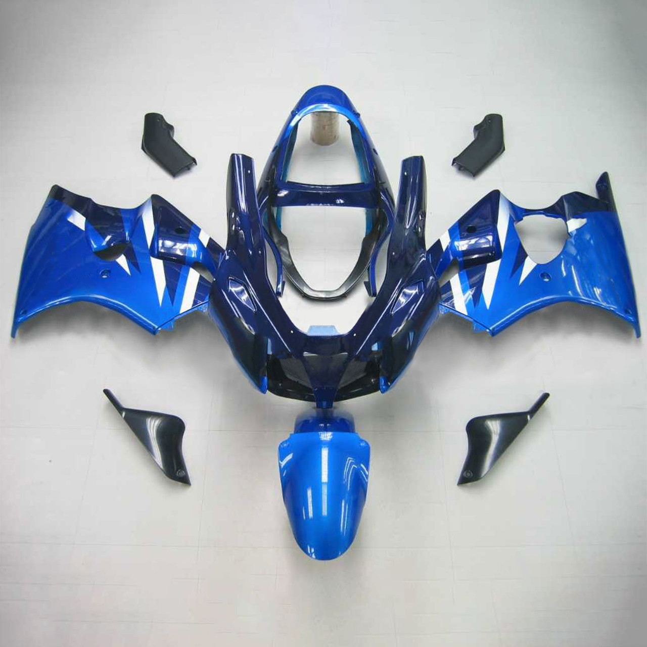 Amotopart Fairings Plastics Kawasaki ZX6R 636 00-02 ZZR600 05-08 Blue ZX6R Racing