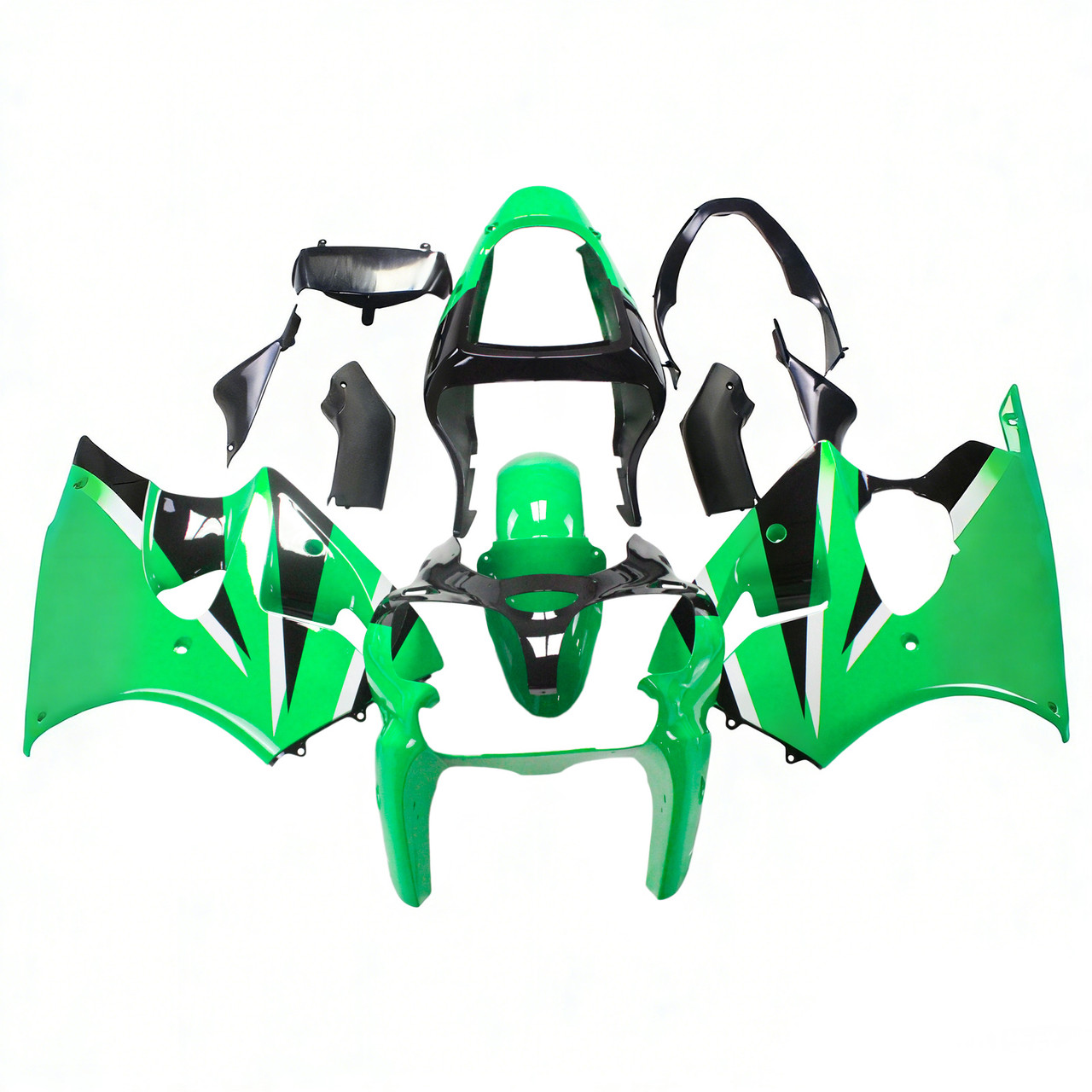 Amotopart Fairings Plastics Kawasaki ZX6R 636 Green Blue ZX6R
