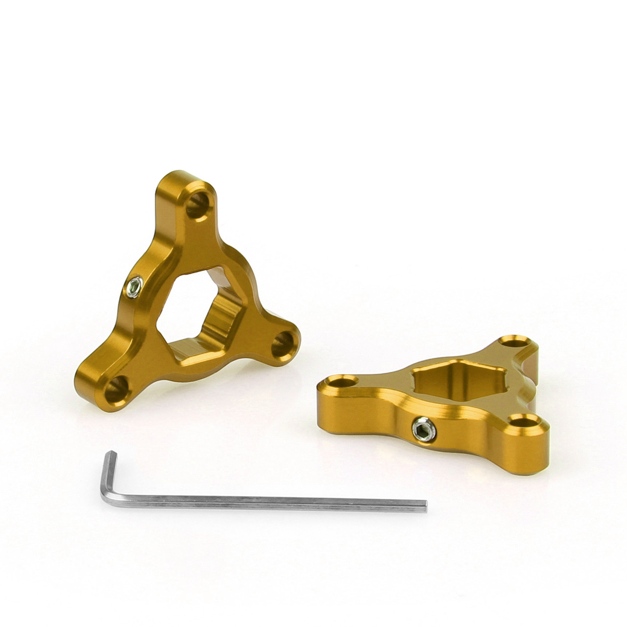 送料3 Fork Preload Adjusters Z 750 R1 GSXR 1000 14mm Gold - Mad Hornets
