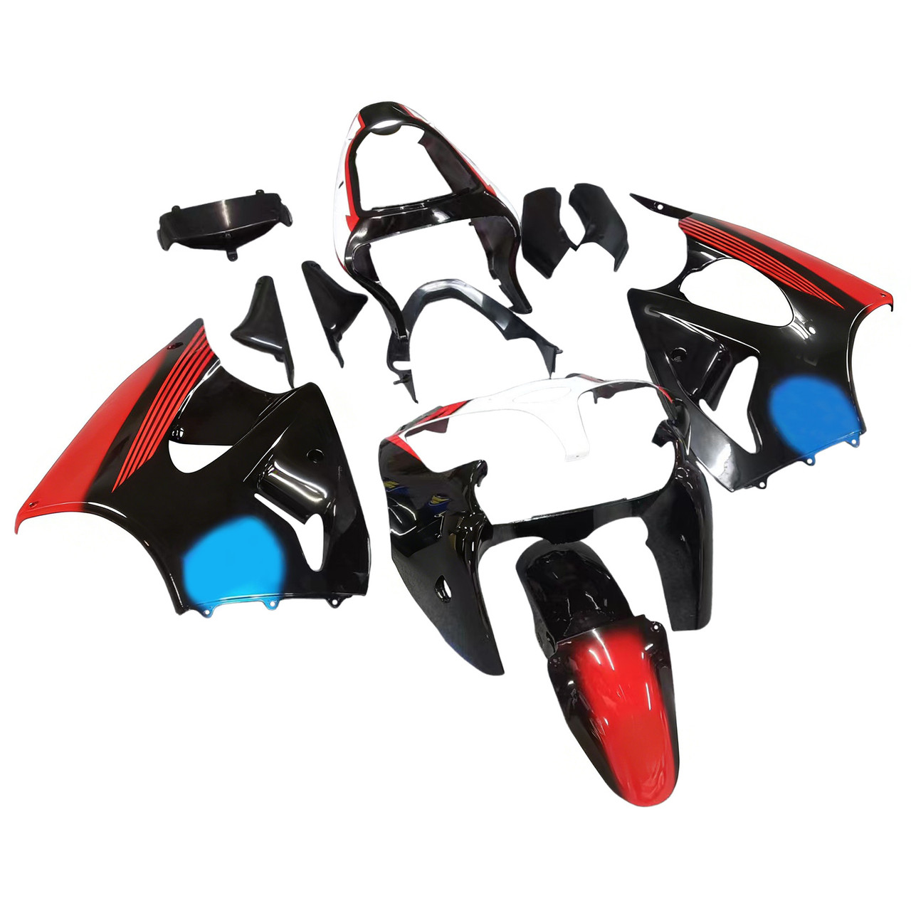 Amotopart Fairings Plastics Kawasaki ZX6R 636 00-02 ZZR600 05-08 Red Black Play Station Racing