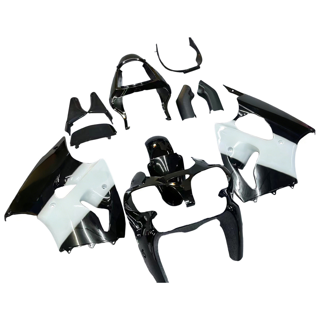 Amotopart Fairings Plastics Kawasaki ZX6R 636 00-02 ZZR600 05-08 Black West Racing