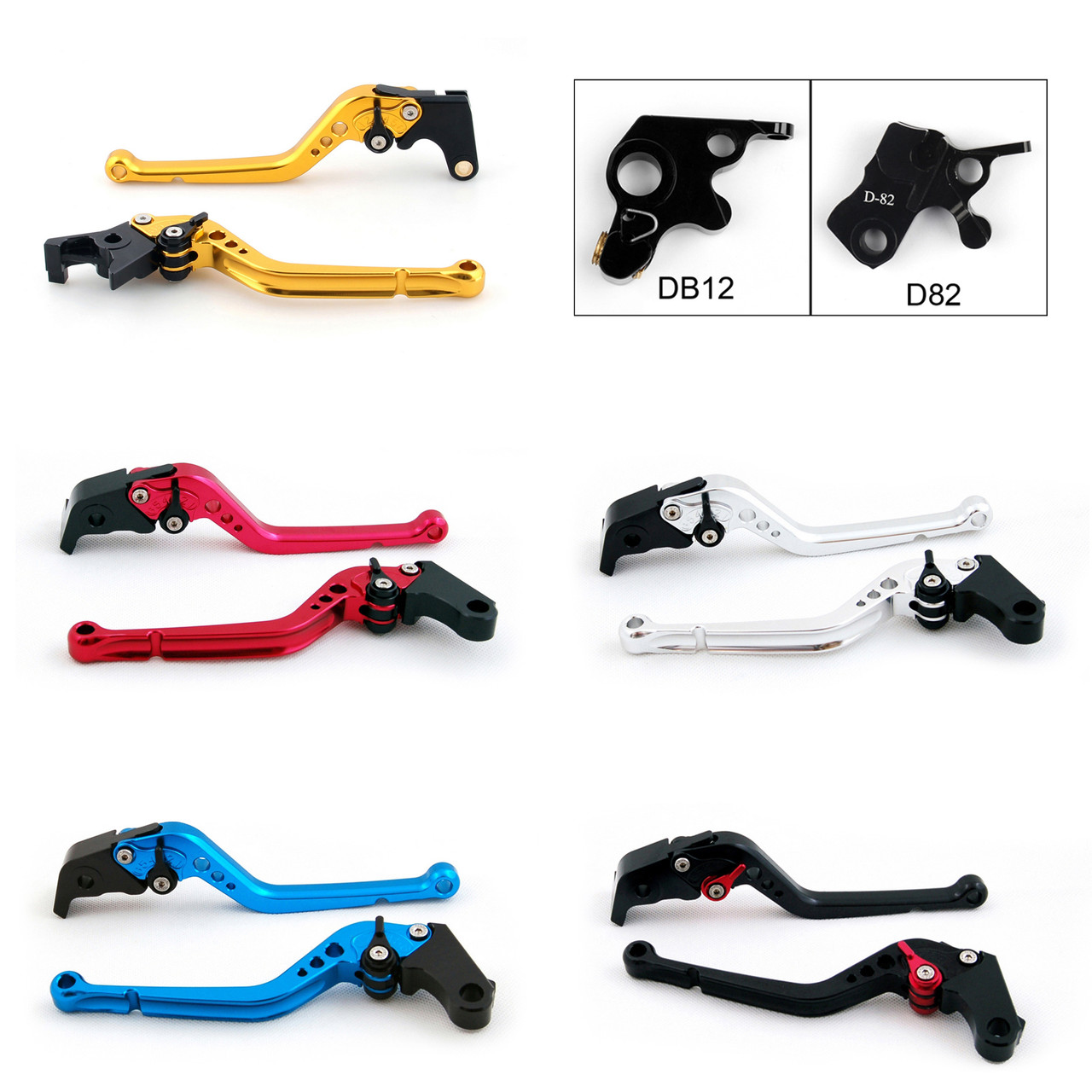 Standard Staff Length Adjustable Brake Clutch Levers Ducati HYPERMOTARD 821 HYPERSTRADA 2013-2015 (DB-12/D-82)