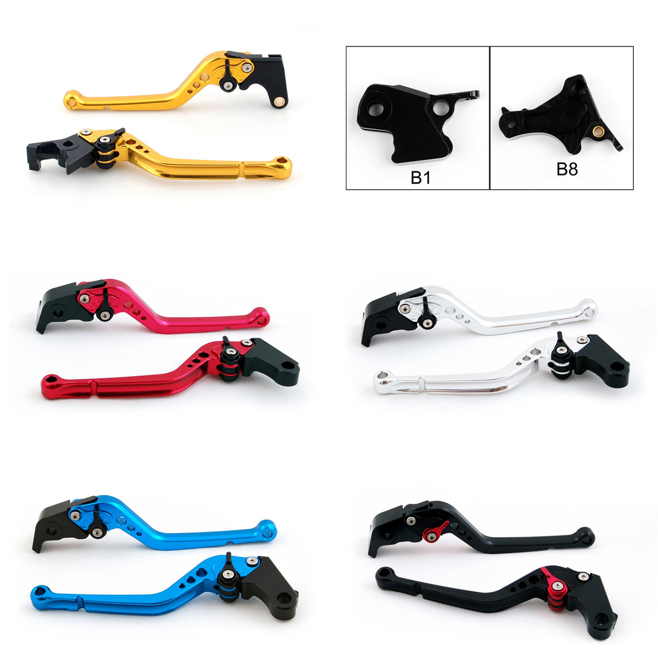 Standard Staff Length Adjustable Brake Clutch Levers BMW F650GS 2008-2012 (B-1/B-8)