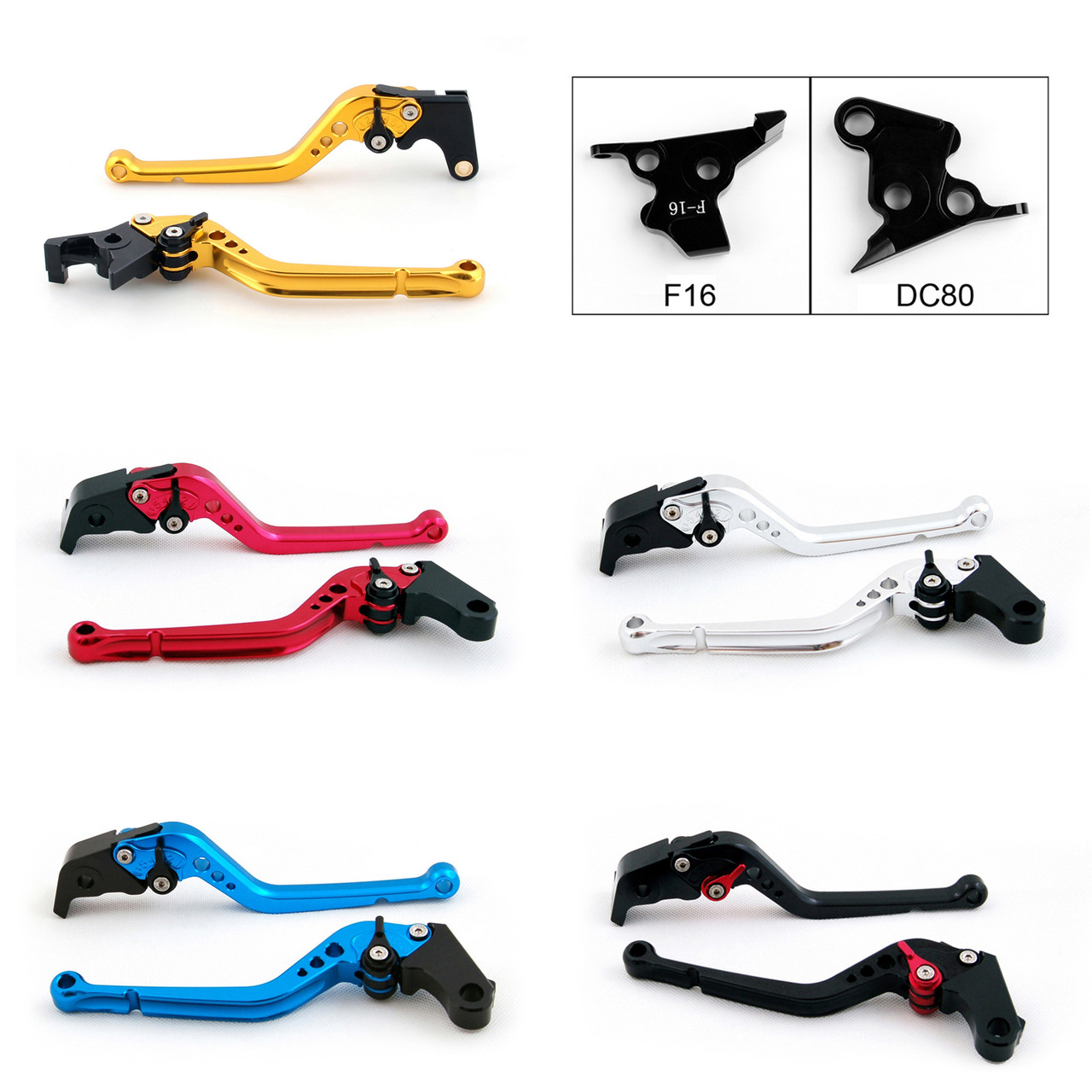 Standard Staff Length Adjustable Brake Clutch Levers Moto Guzzi NORGE 1200 GT8V 2006-2015 (F-16/DC-80)