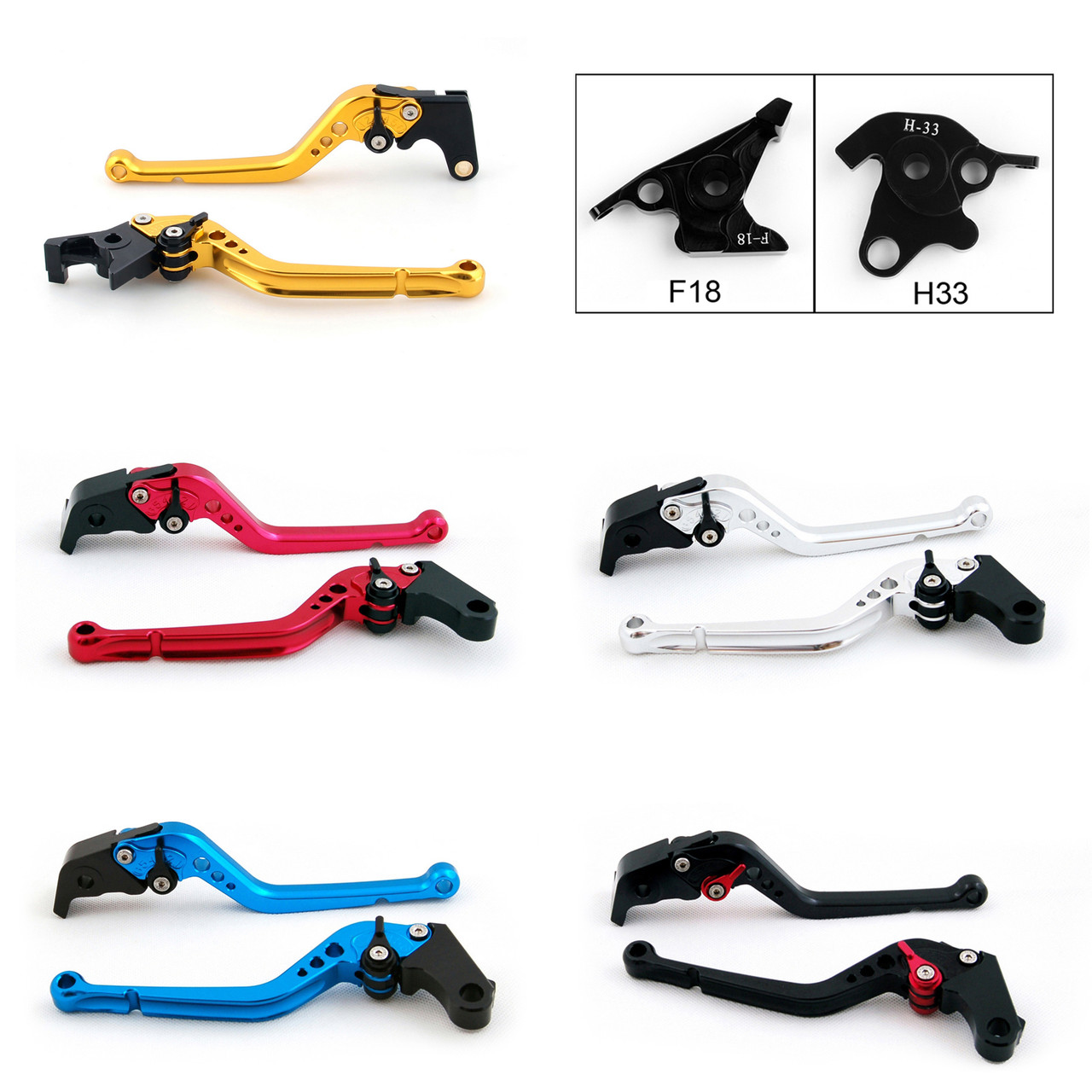 Standard Staff Length Adjustable Brake Clutch Levers Honda CBF1000 CBF1000A 2010-2013 (F-18/H-33)