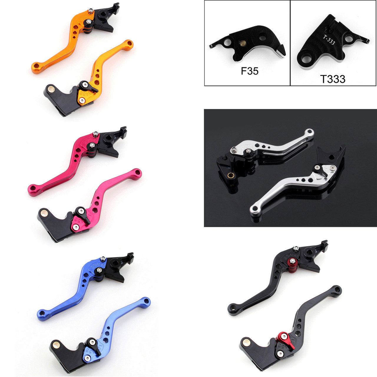 Shorty Adjustable Brake Clutch Levers Triumph DAYTONA 675 (not 675R) 2006-2017 (F-35/T-333)