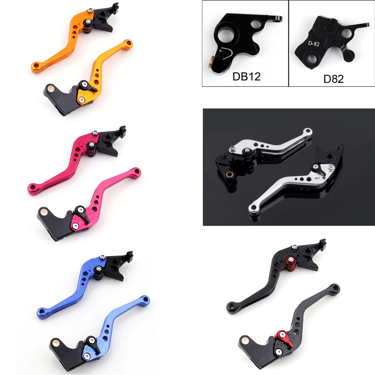 Shorty Adjustable Brake Clutch Levers Ducati HYPERMOTARD 821 HYPERSTRADA 2013-2015 (DB-12/D-82)