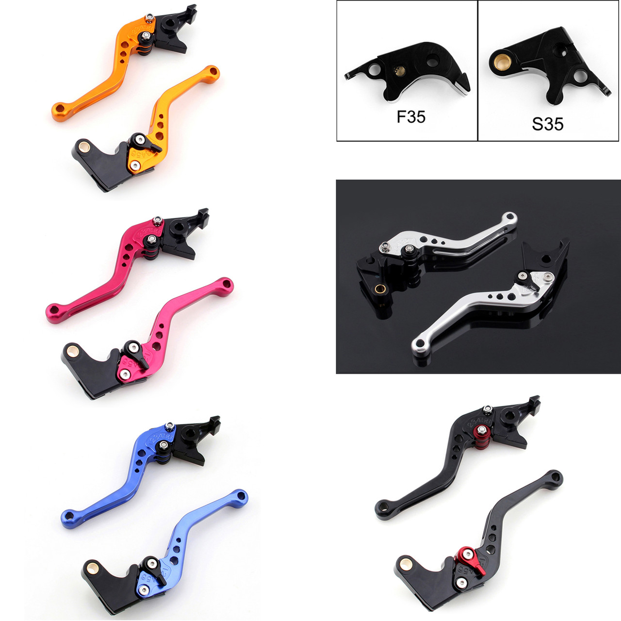 Shorty Adjustable Brake Clutch Levers Suzuki GSXR600 2006-2010