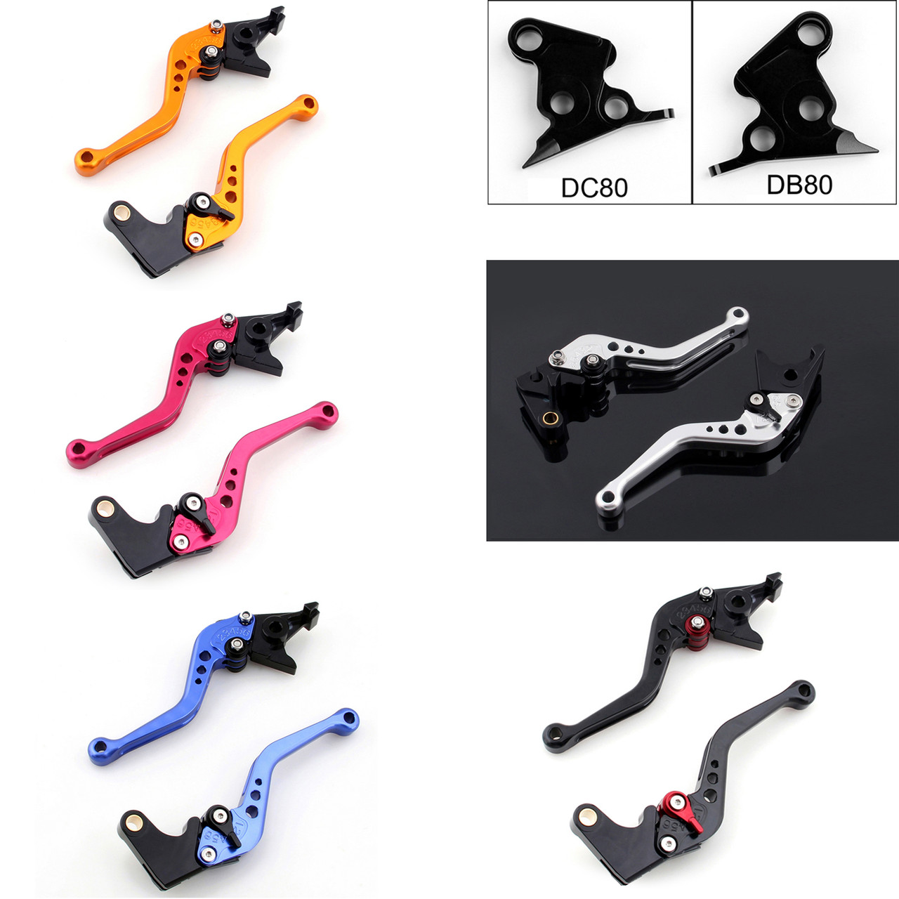 Shorty Adjustable Brake Clutch Levers Aprilia CAPANORD 1200 2014-2015 (DB-80/DC-80)