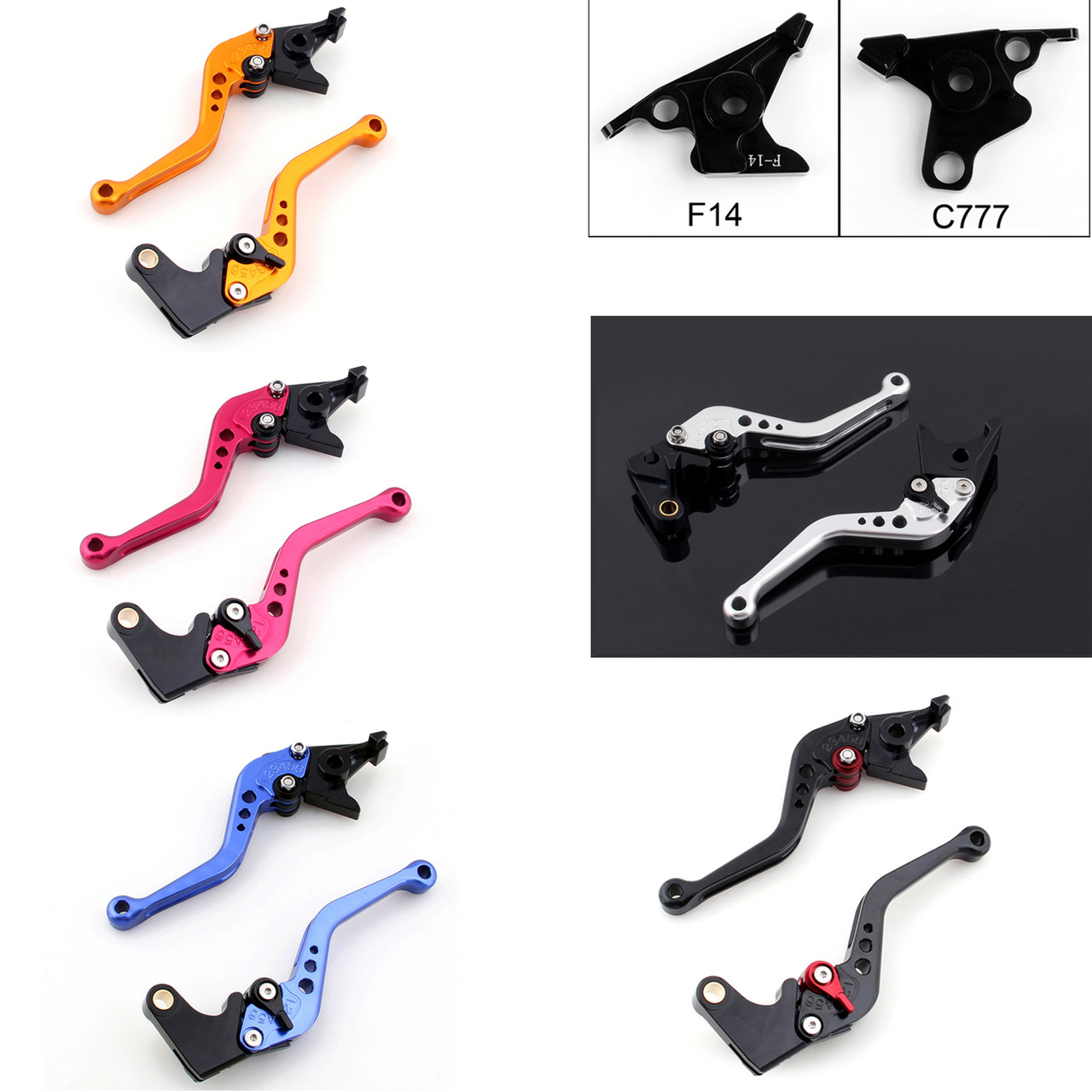 Shorty Adjustable Brake Clutch Levers Yamaha FJR 1300 2003 (F-14/C-777)