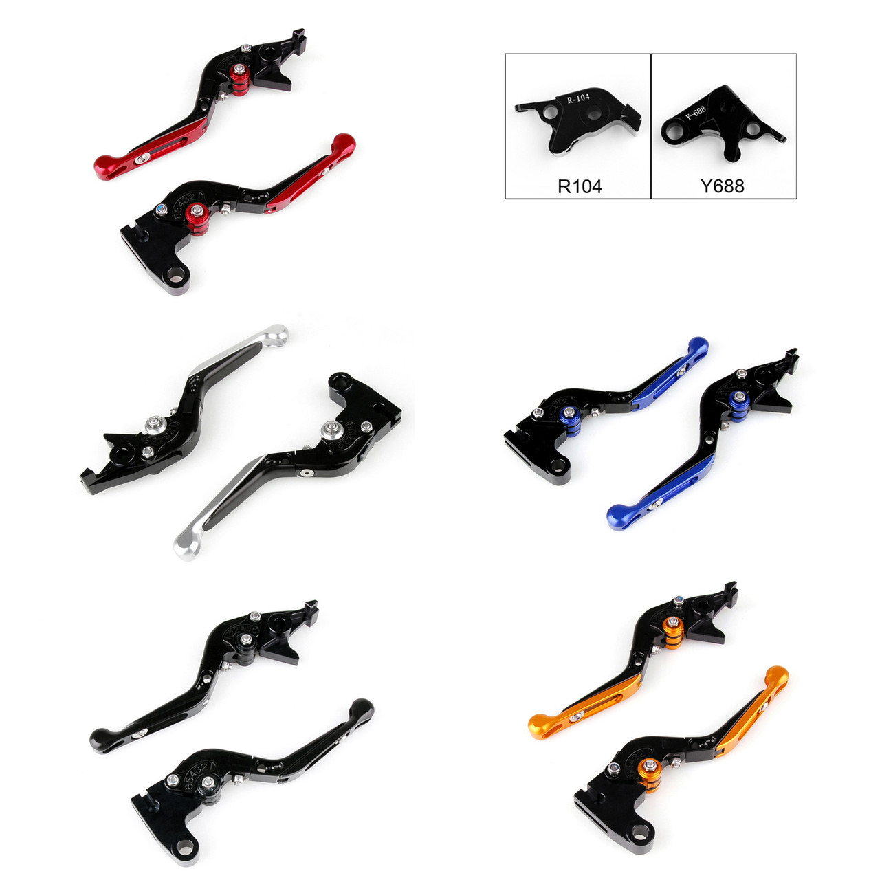 Staff Length Adjustable Brake Clutch Levers Yamaha YZF R6 2005-2016 (R-104/Y-688)