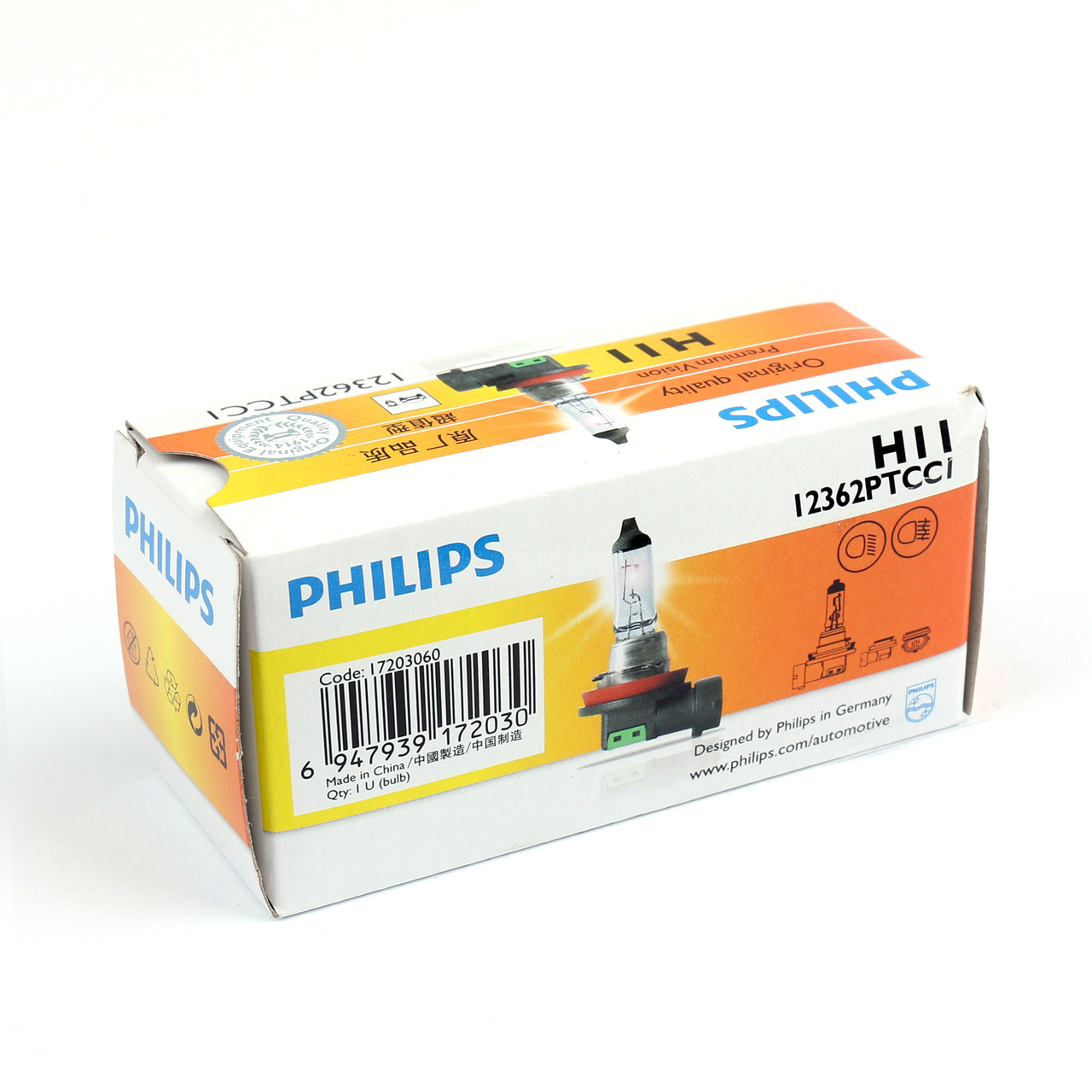 Philips Original Quality Premium Vision H11 12V 55W Halogen Bulb Signaling lamp