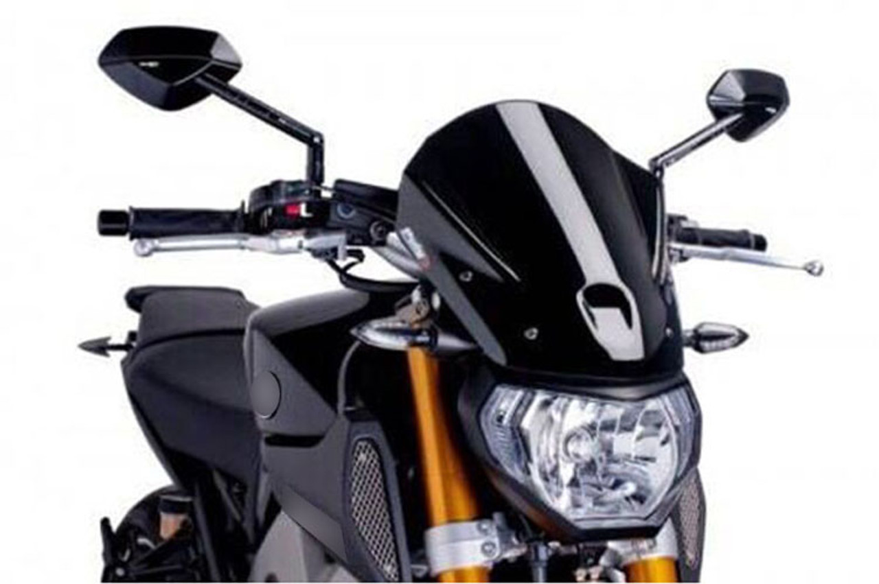 Windshield WindScreen + Bolts Screws Bracket Yamaha MT-09 FZ-09 (13-16) Black