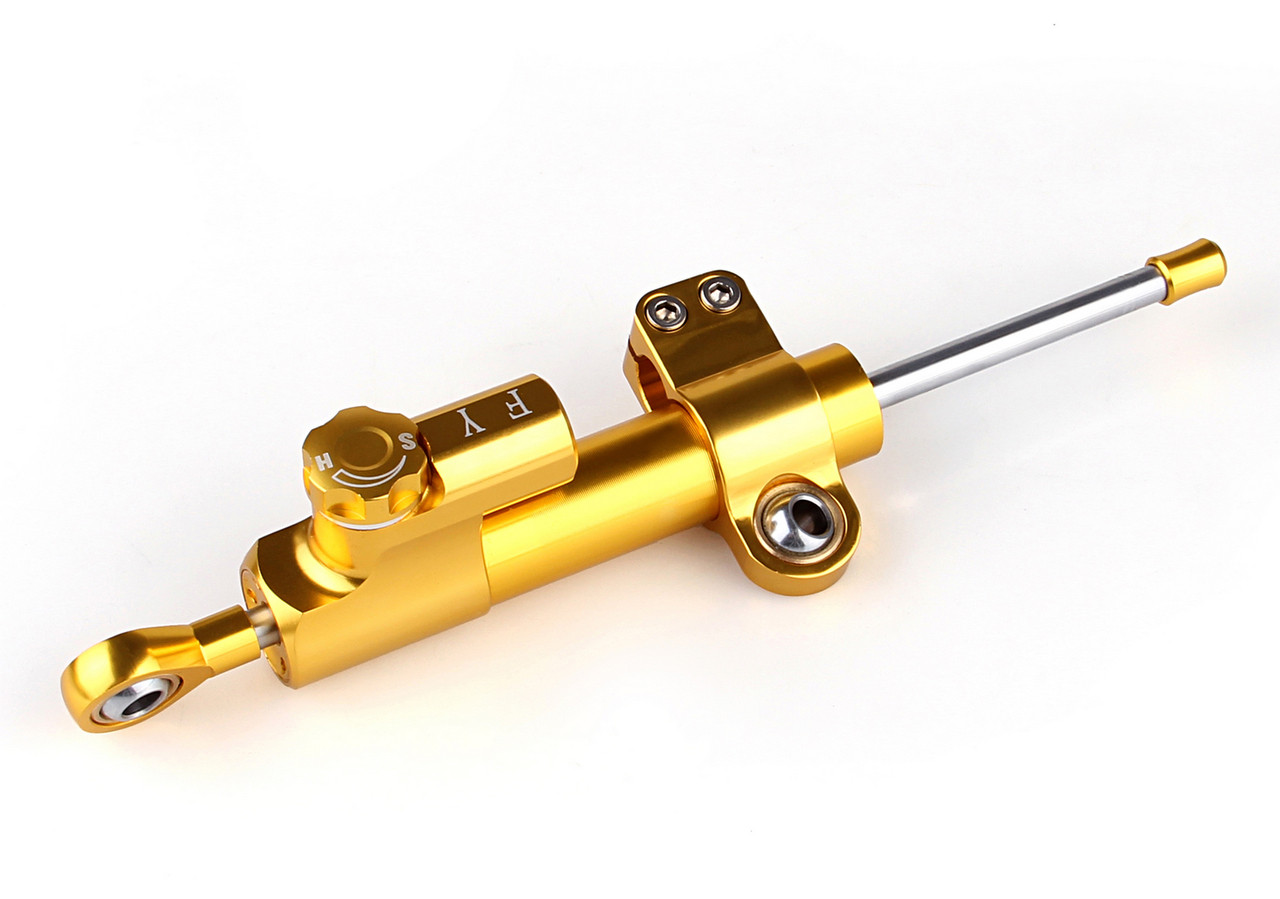 Universal Steering Damper Stabilizer Adjustable (Universal Fit) Gold (M526-A008-Gold)
