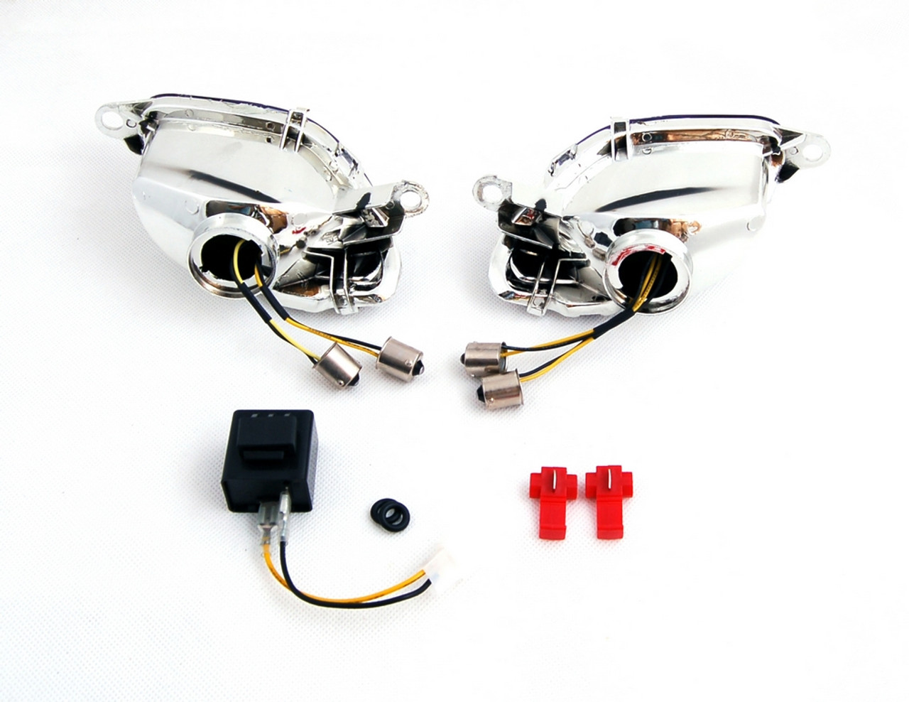 Front Indicators Flush Mount LED Turn Signals Suzuki Hayabusa GSX1300R (1999-2007), Clear