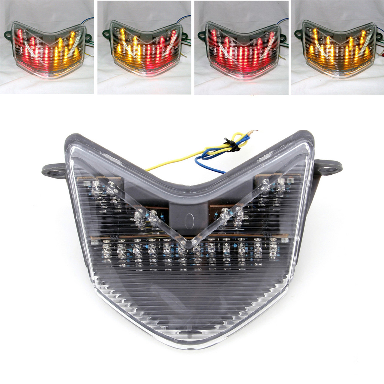 Tail Light with integrated Turn Signals for For Kawasaki Ninja ZX-6R 636 Z750S 05-06 ZX10R 06-07